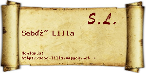 Sebő Lilla névjegykártya